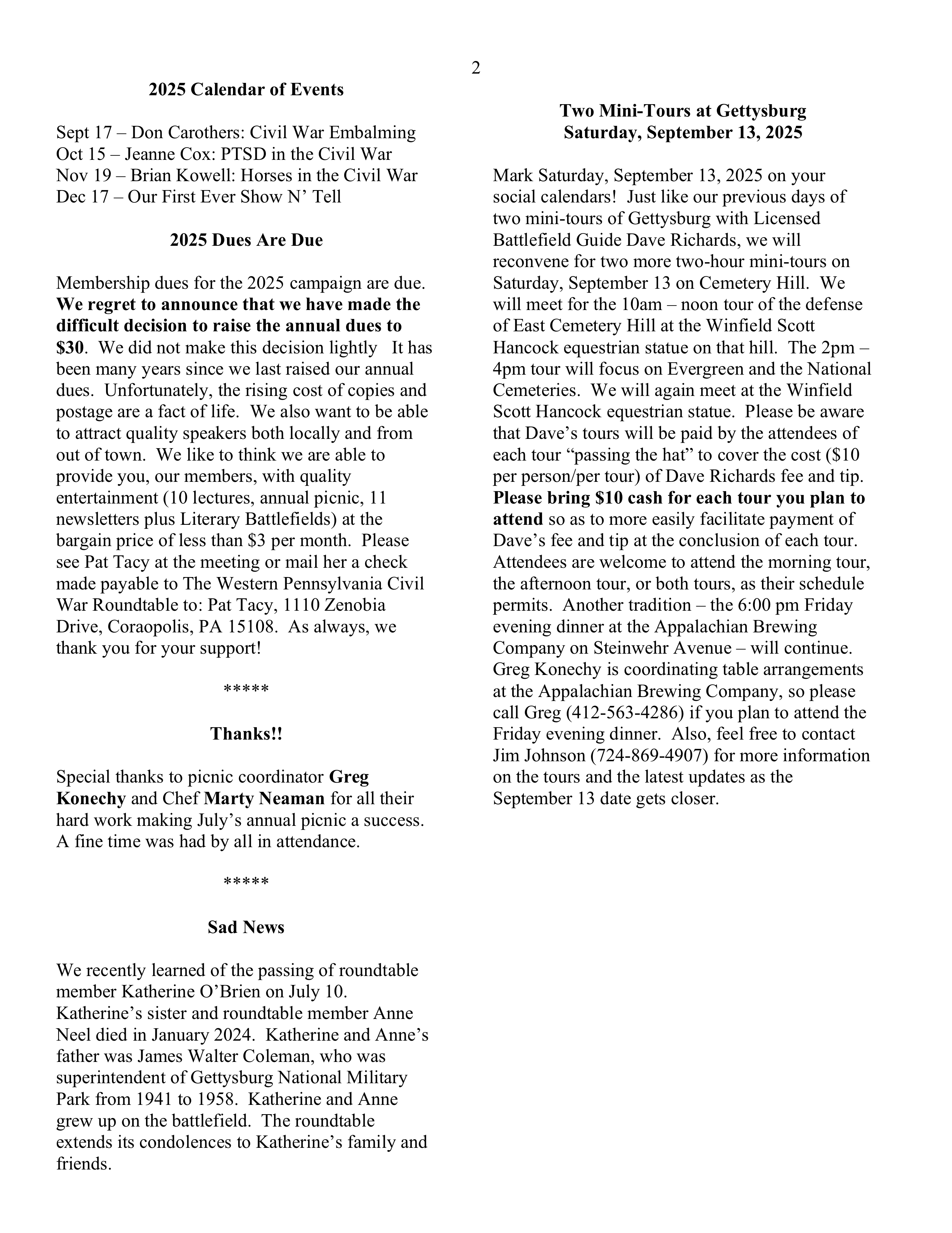 August '25 News