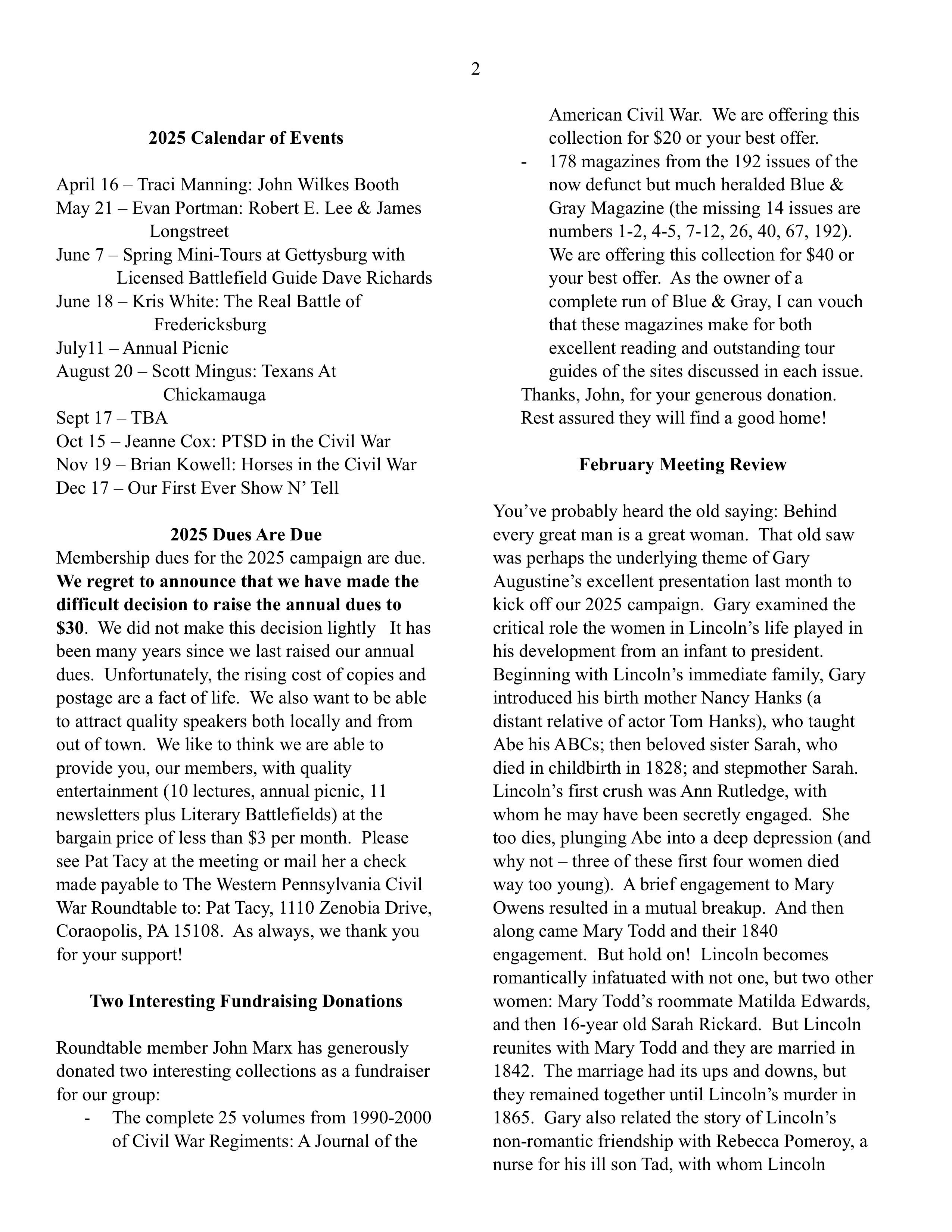 Mar '25 News