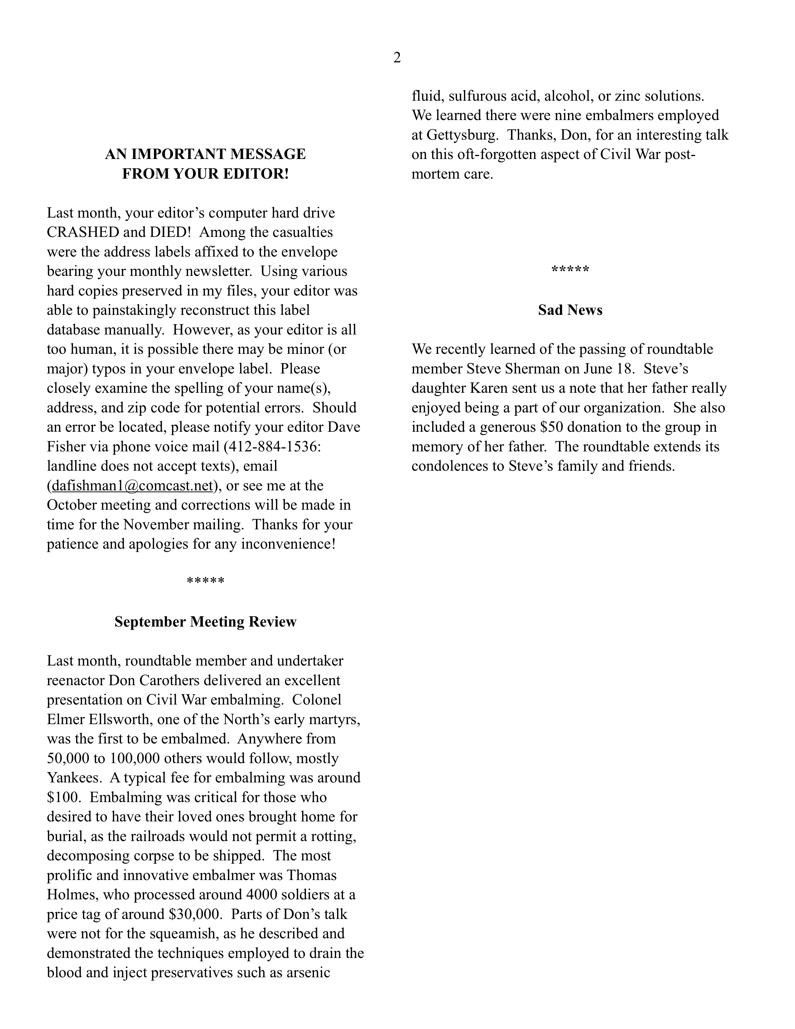 October '25 News